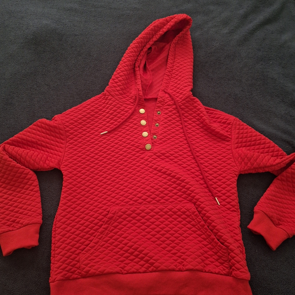 SHEIN Vibrant Red Quilted Jacket